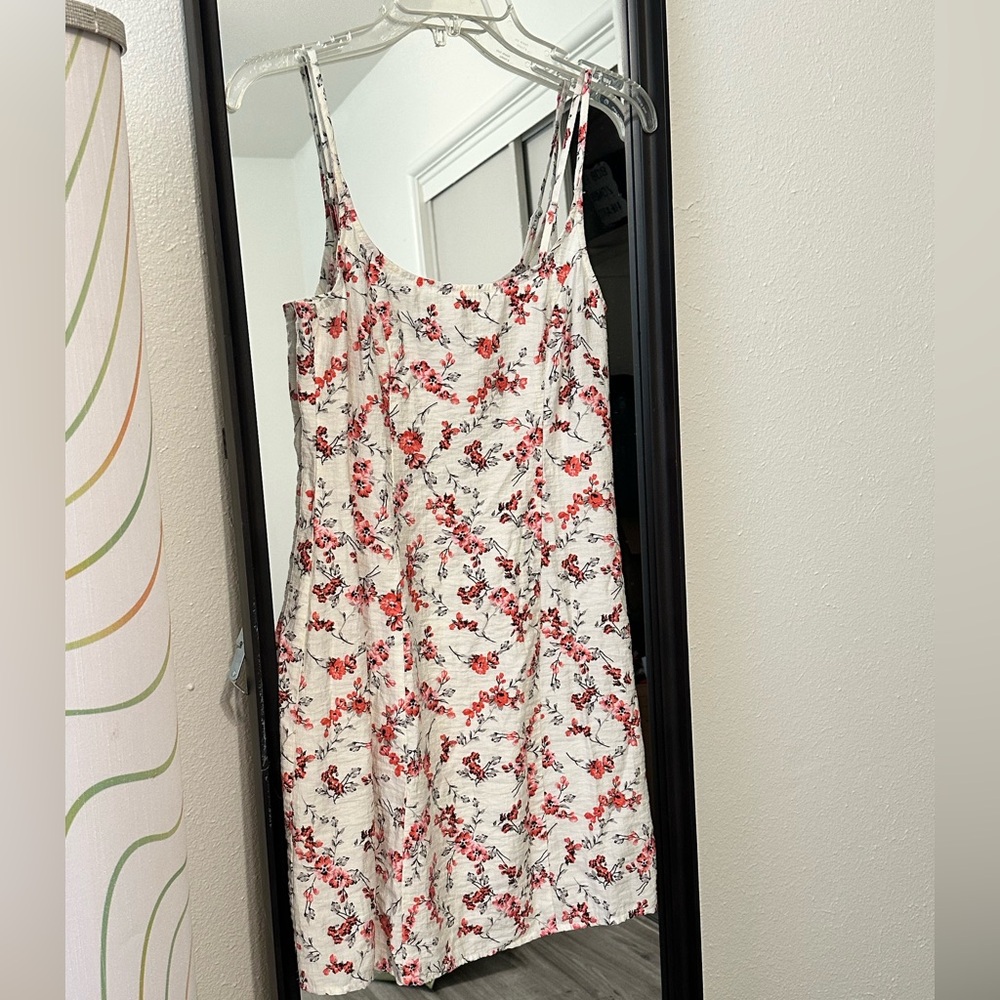 A New Day White and Pink Floral Mini Dress